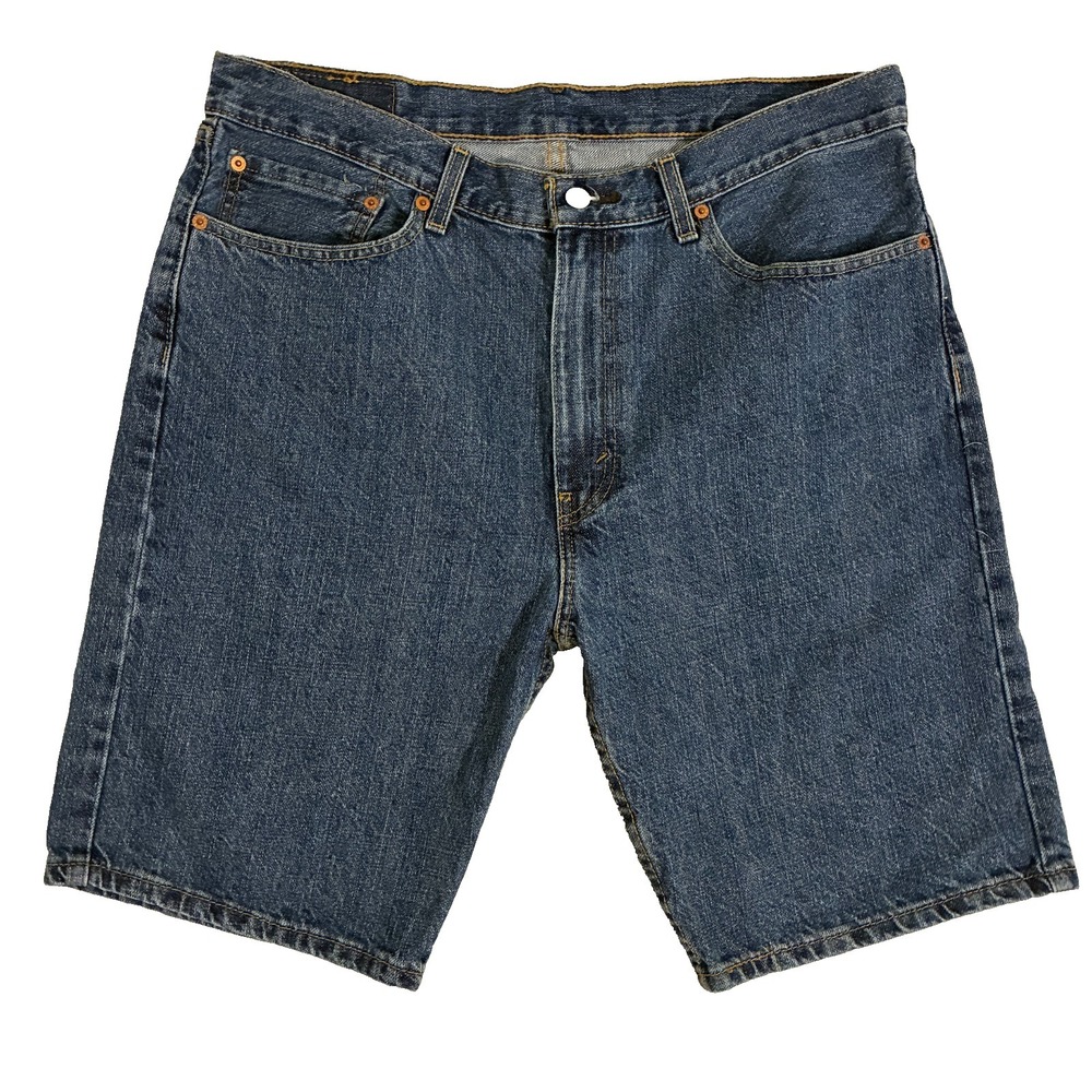 Levis 505 Shorts Jorts Mens Size 36 Denim Streetwear Hip Hop Skater Baggy - Picture 2 of 10